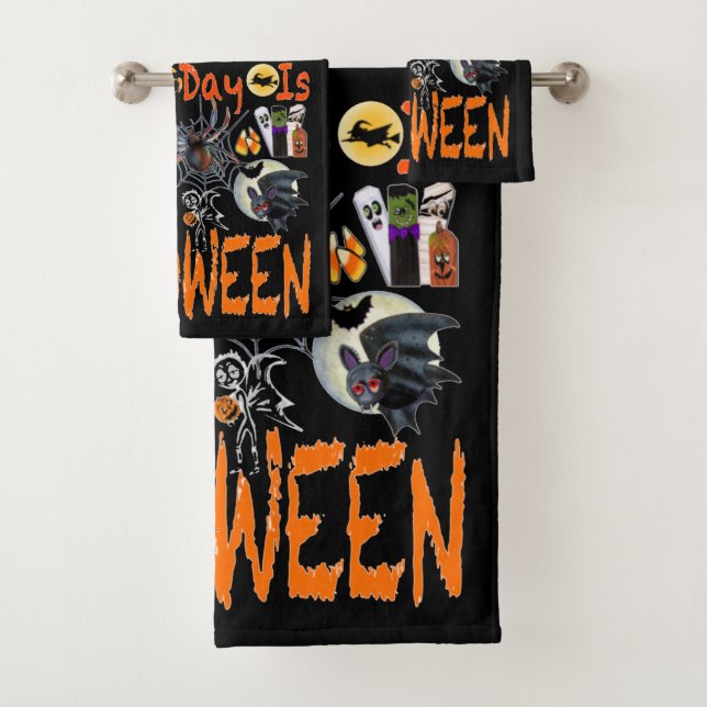 Conjunto De Toalhas Todos Os Dias São Halloween (Insitu)