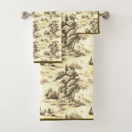 Conjunto De Toalhas Toile Toile Toile Toile Toile Set Amarelo