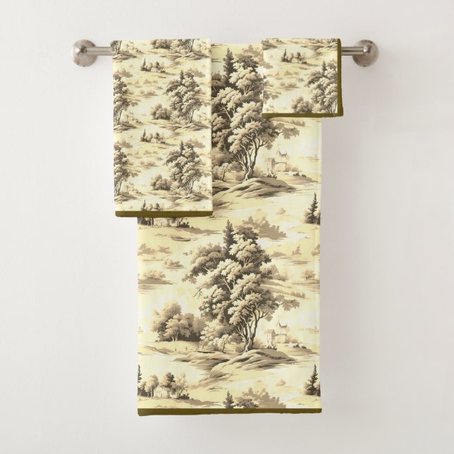 Conjunto De Toalhas Toile Toile Toile Toile Toile Set Amarelo (Insitu)