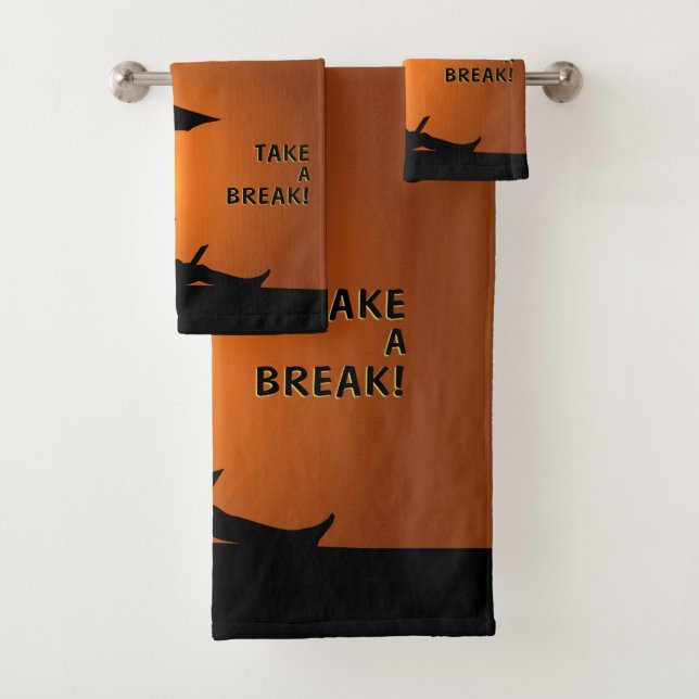 Conjunto De Toalhas "Tome uma pausa!" (Insitu)