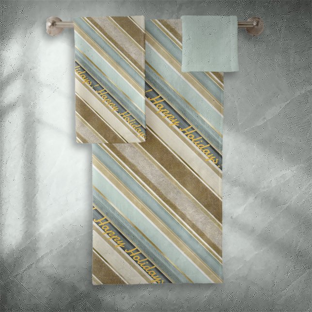 Conjunto De Toalhas Tons da Terra Padrão Dourado de Natal nº 28 ID1009 (Criador carregado)