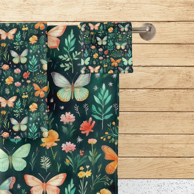 Conjunto De Toalhas Toque de borboleta natural (Criador carregado)