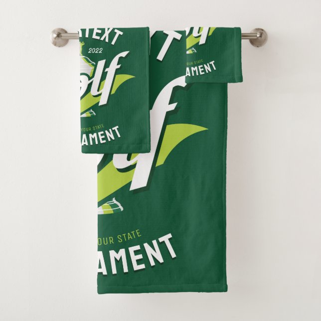 Conjunto De Toalhas Torneio de Golfe do nome Pro Golf Torphy Golfing (Insitu)
