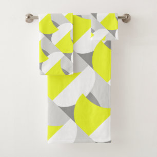 Conjunto De Toalhas Torneiras de Abstrato de Arte Branca de Cinza Amar