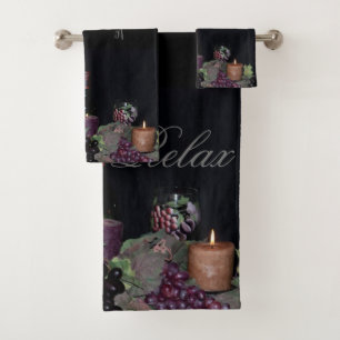 Conjunto De Toalhas Torneiras, vinho e velas