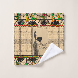 Conjunto De Toalhas Torre de Banheira Define Rainha Africana