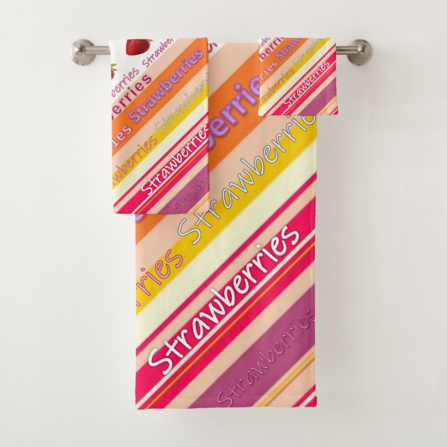 Conjunto De Toalhas Torre de Banheiro Coloca Morangos (Insitu)