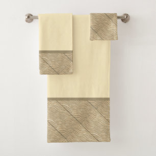 Conjunto De Toalhas Torre de banho com guarnição de água dourada
