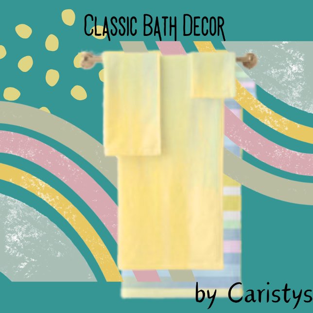 Conjunto De Toalhas Torre de Mistura de Pastel de Aquarela (Criador carregado)