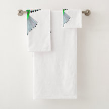 Torres de Banho com Ave Colorida Voando