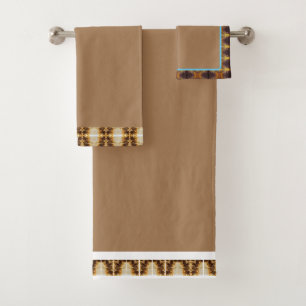 Conjunto De Toalhas Torres de Banho Elegante Marrom
