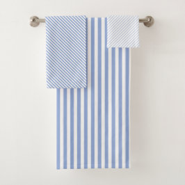Conjunto De Toalhas Towel Set - Blue Stripe Patterns