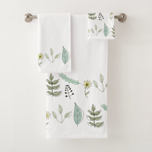 Conjunto De Toalhas Towel Set - Summer Leaves (Insitu)