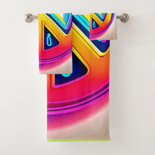Conjunto De Toalhas Trabalho de arte de Paz Vibrante