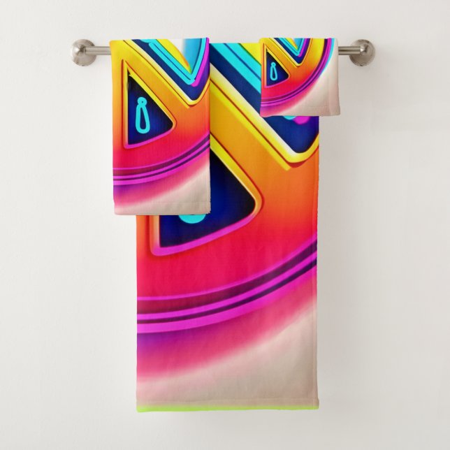 Conjunto De Toalhas Trabalho de arte de Paz Vibrante (Insitu)