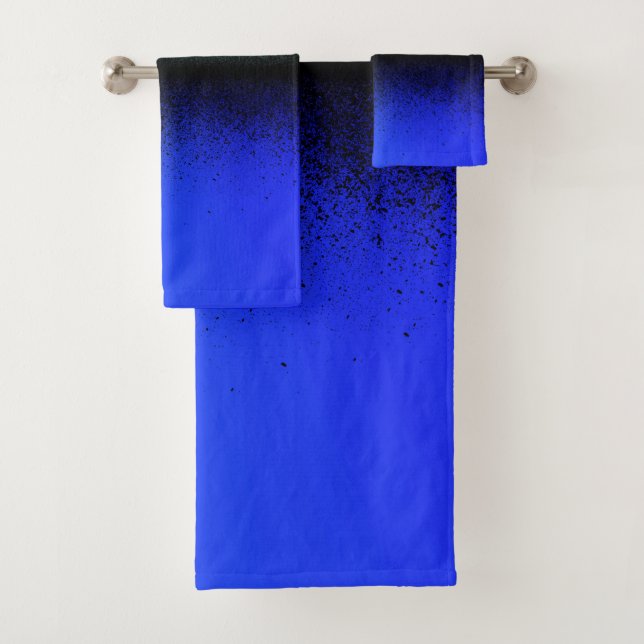 Conjunto De Toalhas Trabalho de arte preto azul (Insitu)