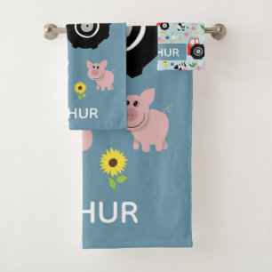 Conjunto De Toalhas Trator de Fazenda moderno e bonito para rapazes