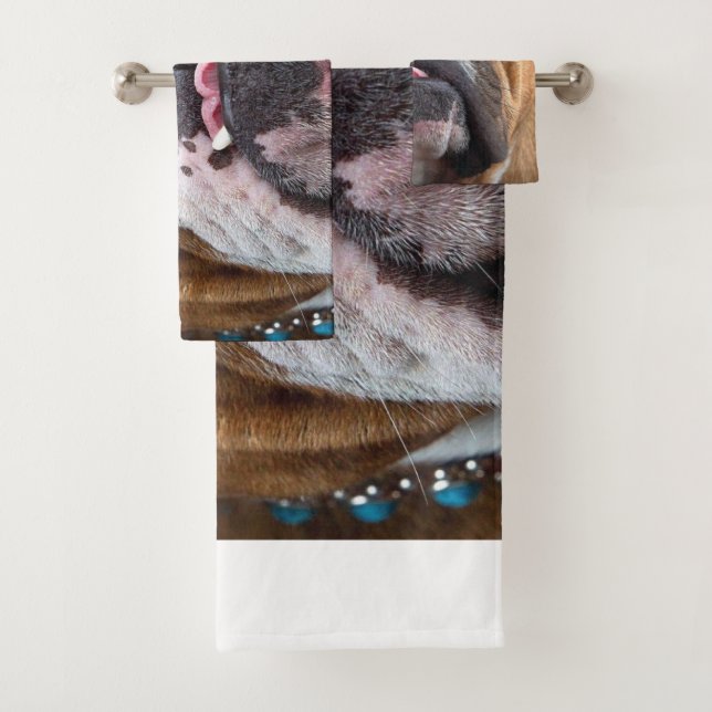 Conjunto De Toalhas Travesseiro decorativo Inglês Bulldog (Insitu)