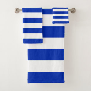 Conjunto De Toalhas Trendy Bright Summer Primary Blue Strips