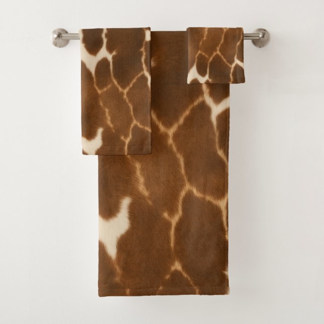Conjunto De Toalhas Trendy Cow Faux Leather Elegant Collection (Insitu)