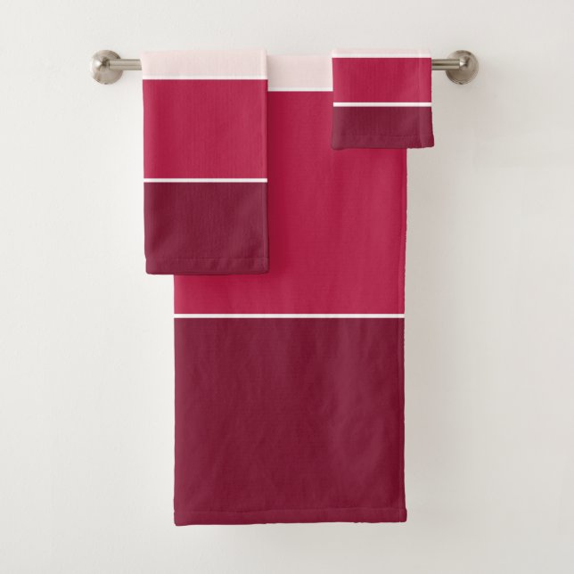 Conjunto De Toalhas Três Sombras De Rosa (Insitu)