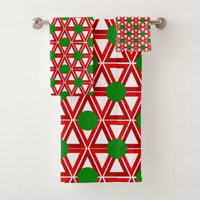Conjunto De Toalhas Triângulo Natal Quilt Towel (Insitu)