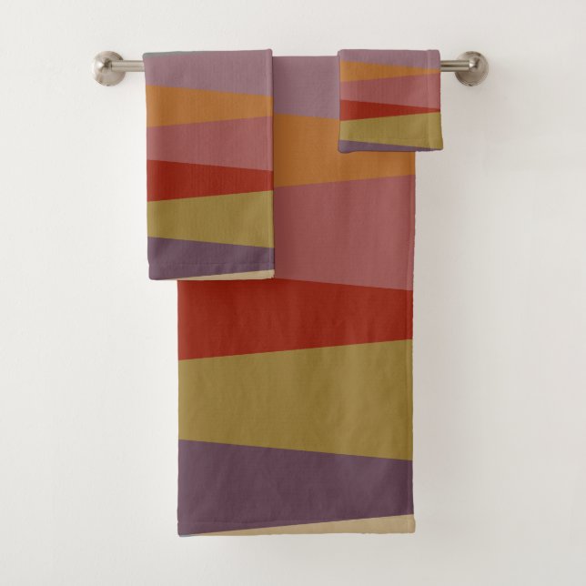 Conjunto De Toalhas Triângulos Modernos Coloridos do Século médio (Insitu)