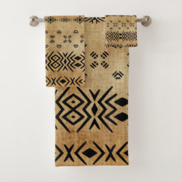 Conjunto De Toalhas Tribal Brown Beige