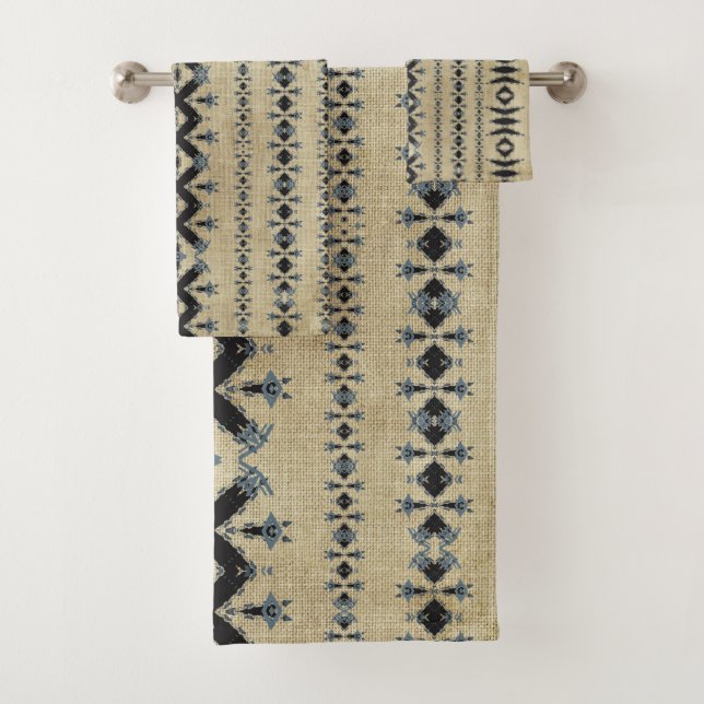 Conjunto De Toalhas Tribal Lama Cloth 01   (Insitu)