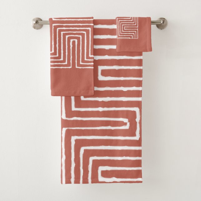 Conjunto De Toalhas Tribal Maze (Insitu)