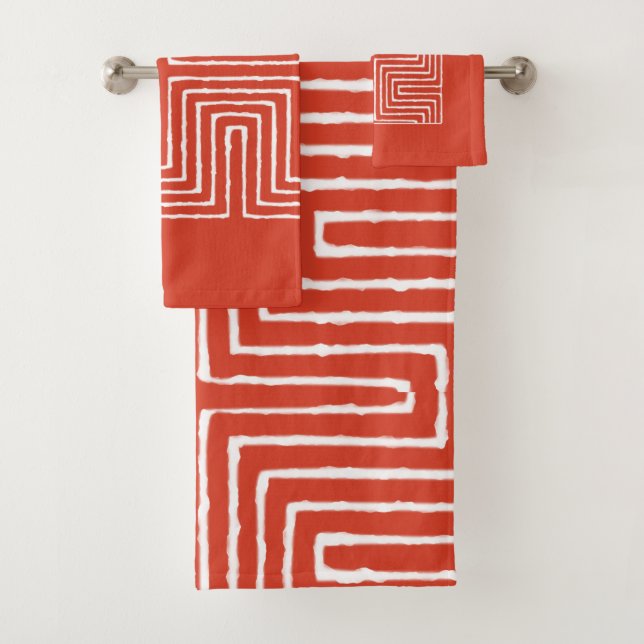 Conjunto De Toalhas Tribal Maze (Insitu)
