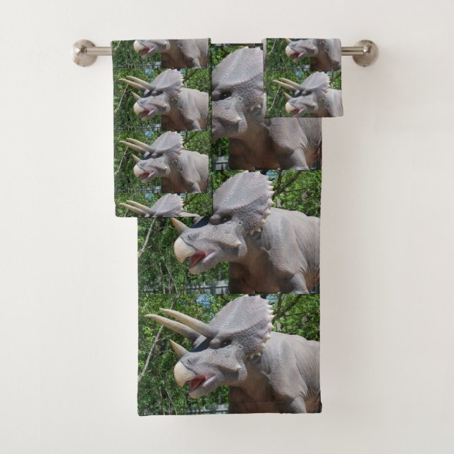 Conjunto De Toalhas Triceratops Dinossauro (Insitu)