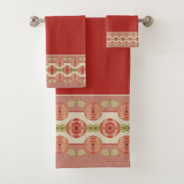 Conjunto De Toalhas Trimado Com Acentos Florais