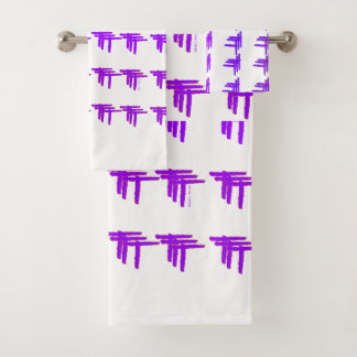 Conjunto De Toalhas Triplos T's Roxos