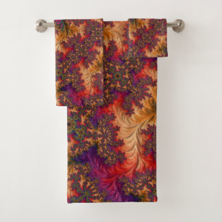 Conjunto De Toalhas Trippy Brilhante Deslumbrante Ramo Abstrato Fracta