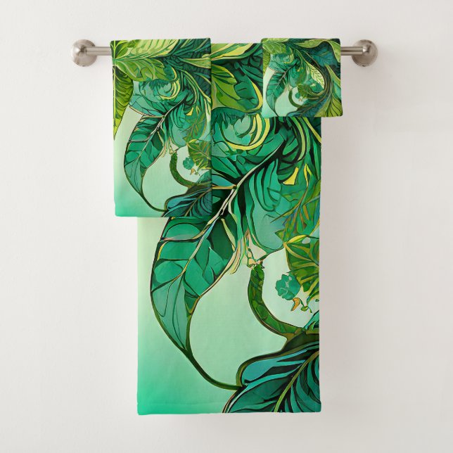 Conjunto De Toalhas Tropical Oral Decorativa (Insitu)