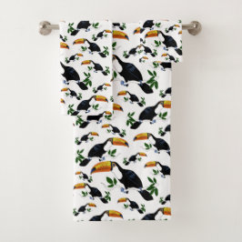 Conjunto De Toalhas Tropical Toucans - Playful Jungle