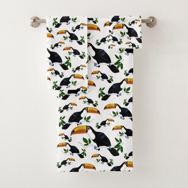 Conjunto De Toalhas Tropical Toucans - Playful Jungle (Insitu)