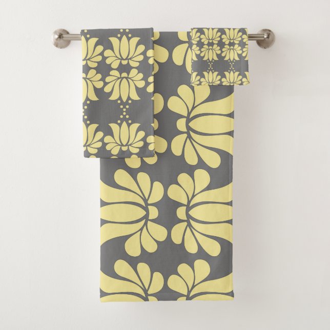 Conjunto De Toalhas Tulipas de Cinzas amarelas claras (Insitu)