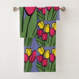Conjunto De Toalhas Tulipas de primavera