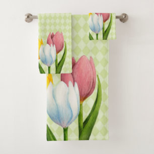 Conjunto De Toalhas Tulipas do primavera