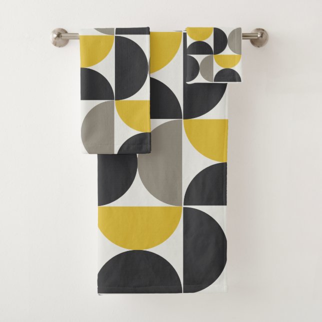 Conjunto De Toalhas Turim Turmérico Moderno do Século médio (Insitu)