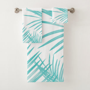 Conjunto De Toalhas Turquesa Suave Deixa Sonho #1 #tropical #decor