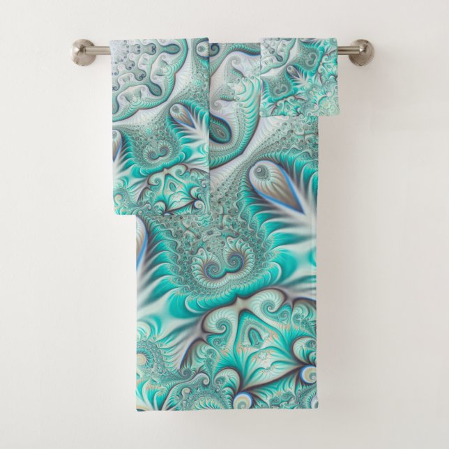Conjunto De Toalhas Turquoise Coral Reef Mandala (Insitu)