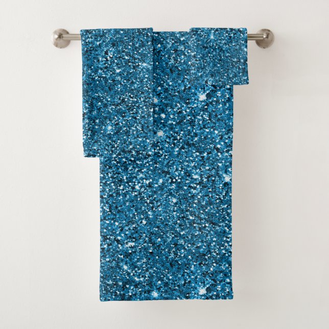 Conjunto De Toalhas Turquoise Glitter (Insitu)