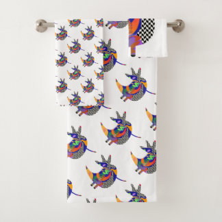 Conjunto De Toalhas Tweety Bird Geo Repetir Branco