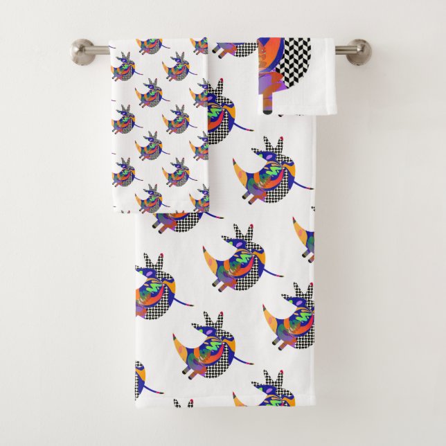 Conjunto De Toalhas Tweety Bird Geo Repetir Branco  (Insitu)