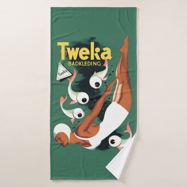 Conjunto De Toalhas Tweka de 1950 e impressão (Toalha de Banho)