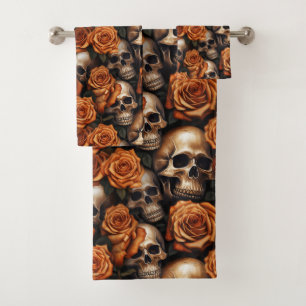 Conjunto De Toalhas Um desenho da série A Skull and Roses 9
