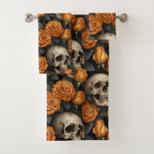 Conjunto De Toalhas Um design da série A Skull and Roses 11